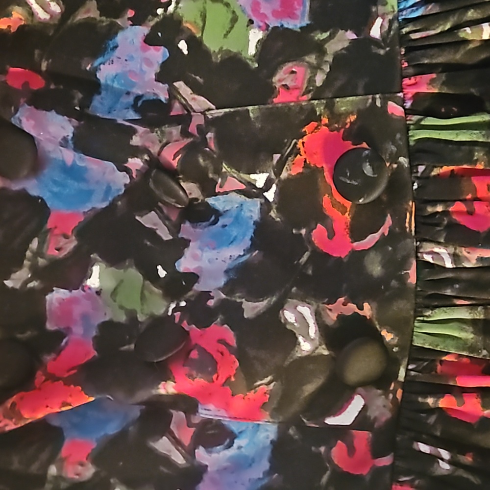 Betsey Johnson Dark Floral Tulle Dress - Picture 2 of 4